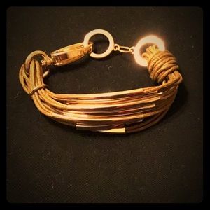 New York & Co. Hemp and Gold-toned Bracelet